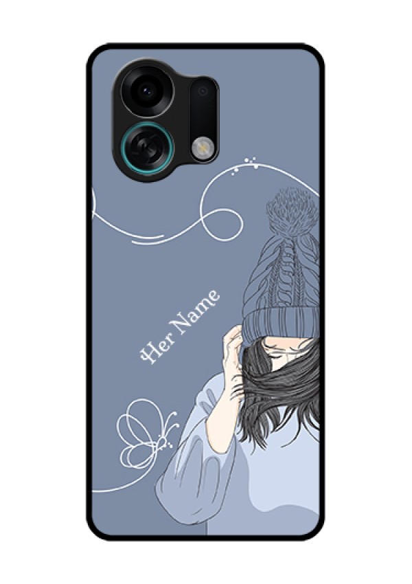Oppo K13 Turbo Pro 5G Custom Glass Phone Case - Girl In Winter Outfit Design