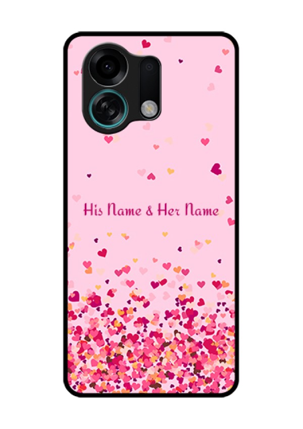 Oppo K13 Turbo Pro 5G Custom Glass Phone Case - Floating Hearts Design