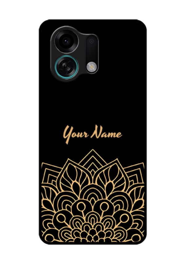 Oppo K13 Turbo Pro 5G Custom Glass Phone Case - Golden Mandala Design