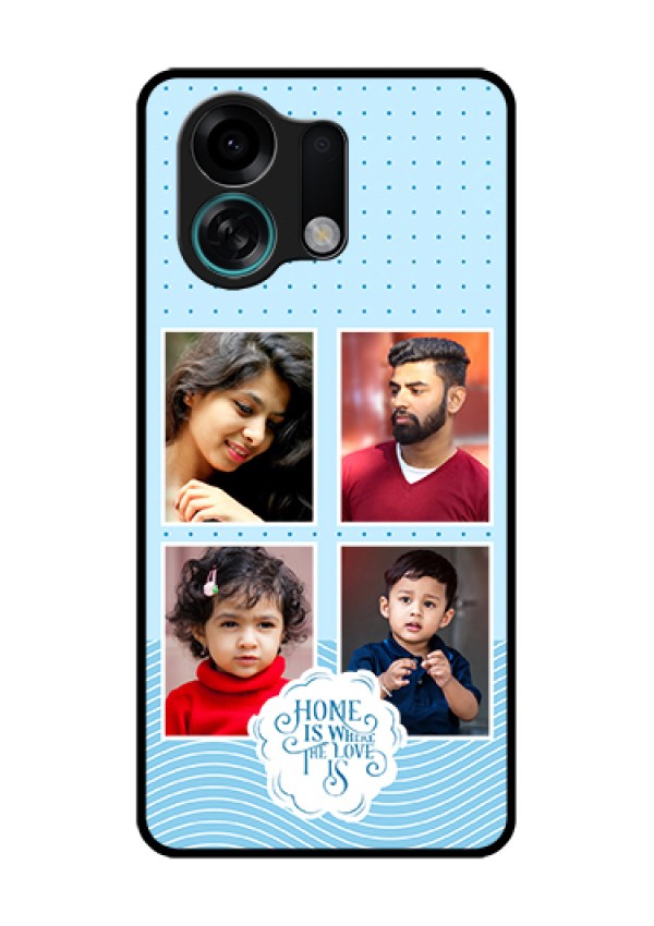 Oppo K13 Turbo Pro 5G Custom Glass Phone Case - Cute Love Quote With 4 Pic Upload Design
