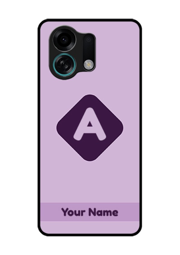 Oppo K13 Turbo Pro 5G Custom Glass Phone Case - Custom Letter In Curved Badge Design