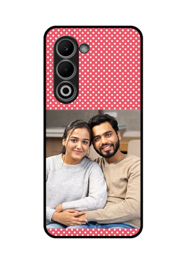 Oppo K13x 5G Custom Glass Phone Case - White Dotted Design