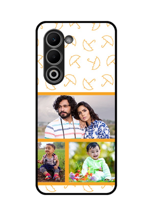 Oppo K13x 5G Custom Glass Phone Case - Yellow Pattern Design