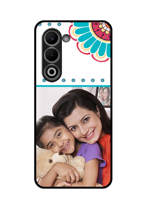 Oppo K13x 5G Custom Glass Phone Case - Flower Design