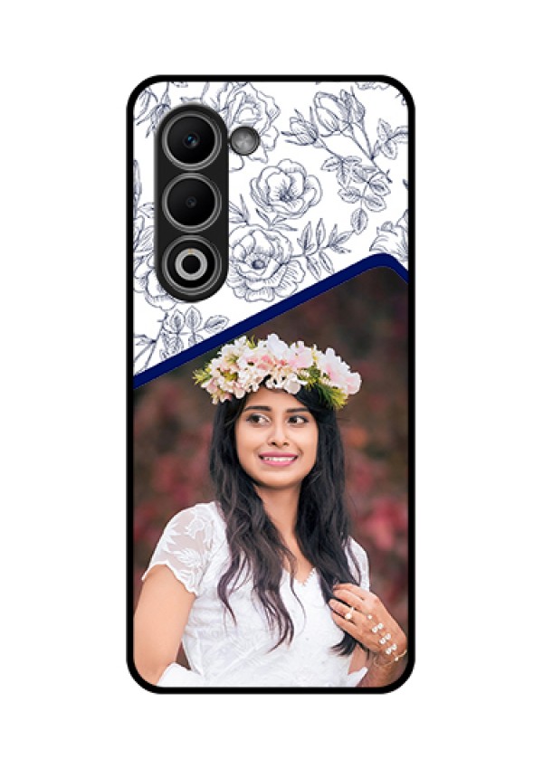 Oppo K13x 5G Custom Glass Phone Case - Classy Floral Design