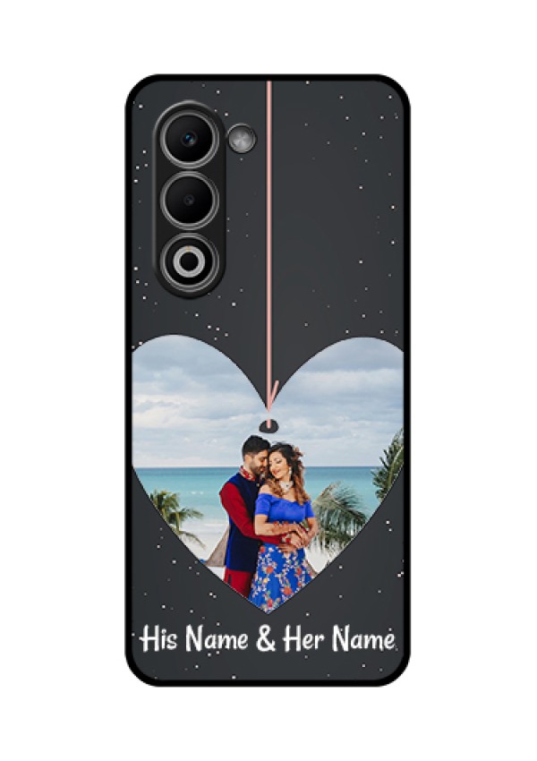 Oppo K13x 5G Custom Glass Phone Case - Hanging Heart Design