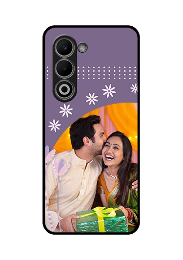 Oppo K13x 5G Custom Glass Phone Case - Lavender Flowers Design