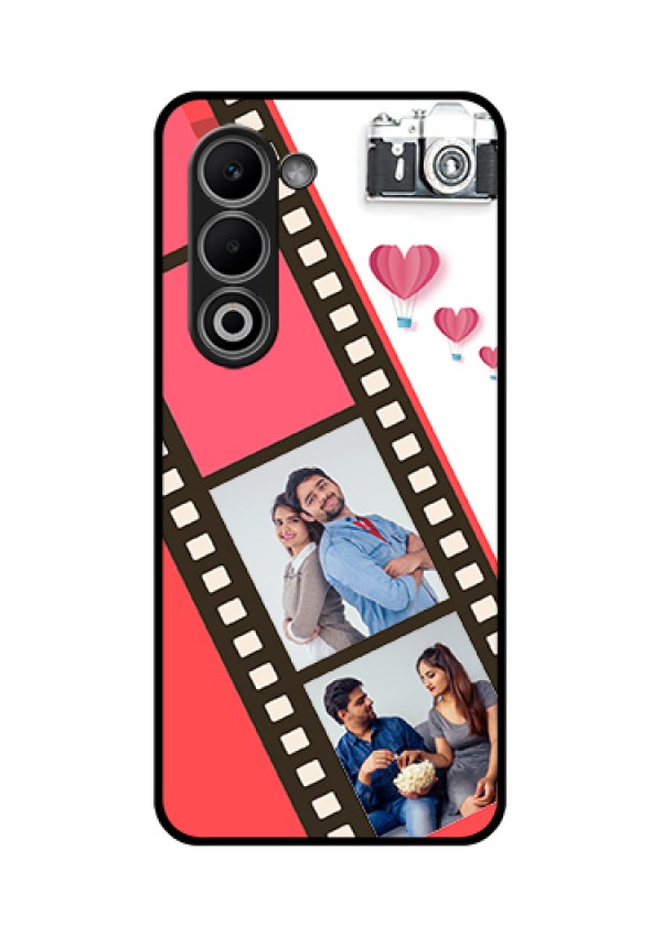 Oppo K13x 5G Custom Glass Phone Case - 3 Image Holder With Film Reel