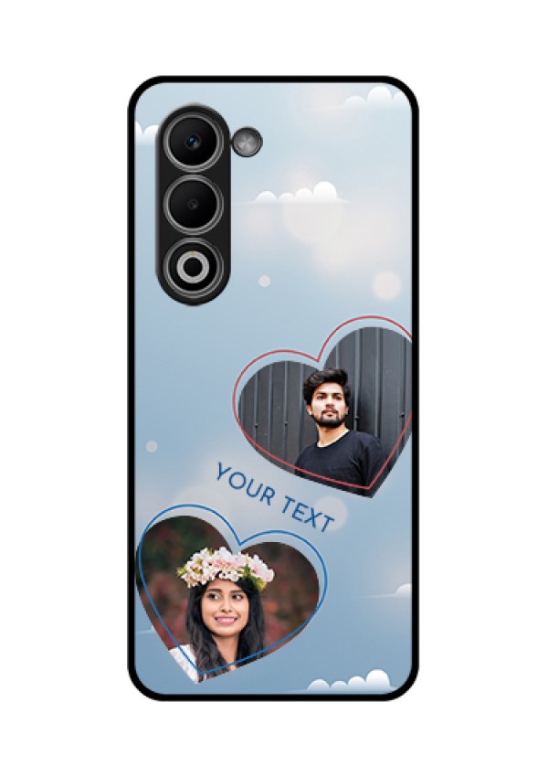 Oppo K13x 5G Custom Glass Phone Case - Blue Color Couple Design
