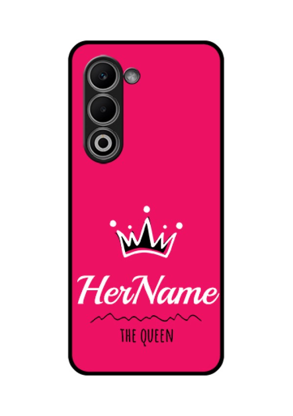 Oppo K13x 5G Custom Glass Phone Case - Queen With Name Design