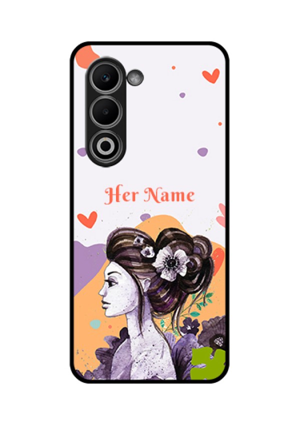 Oppo K13x 5G Custom Glass Phone Case - Woman And Nature Design