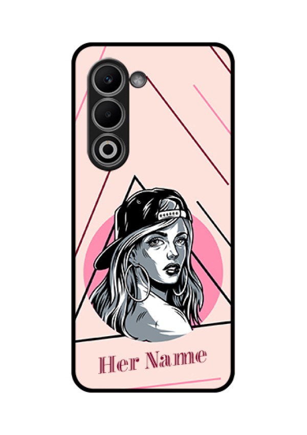 Oppo K13x 5G Custom Glass Phone Case - Rockstar Girl Design
