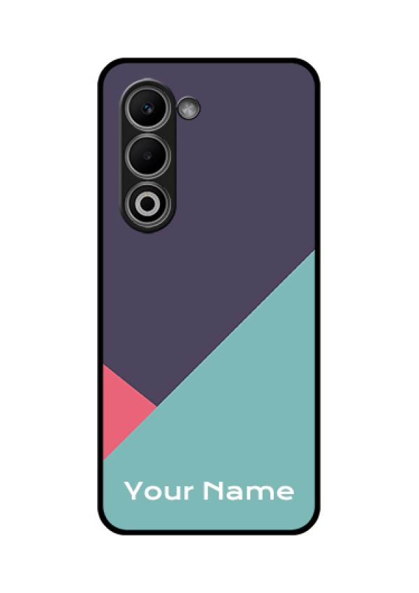 Oppo K13x 5G Custom Glass Phone Case - Tri Color Abstract Design