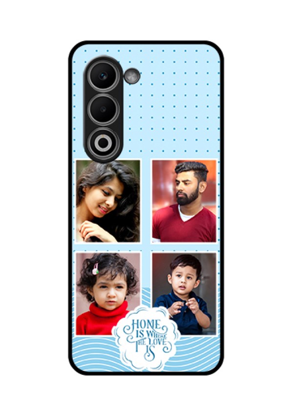 Oppo K13x 5G Custom Glass Phone Case - Cute Love Quote With 4 Pic Upload Design