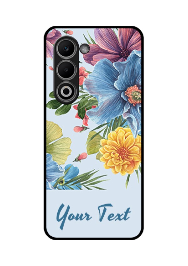 Oppo K13x 5G Custom Glass Phone Case - Stunning Watercolored Flowers Painting Design