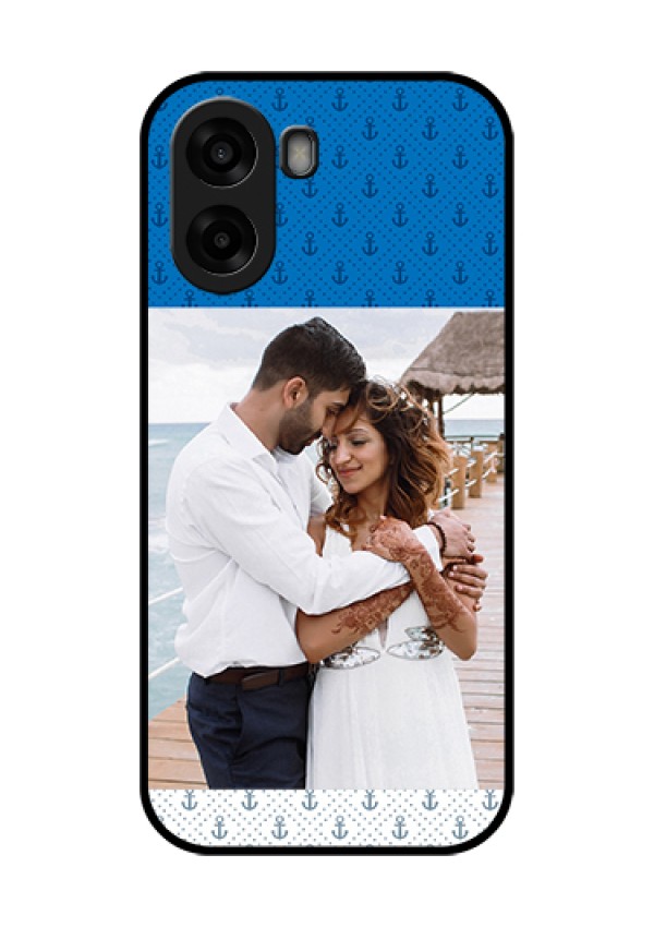 Oppo K14x 5G Custom Glass Phone Case - Blue Anchors Design