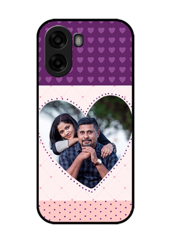 Oppo K14x 5G Custom Glass Phone Case - Violet Love Dots Design