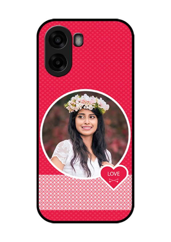 Oppo K14x 5G Custom Glass Phone Case - Pink Color Pattern Design