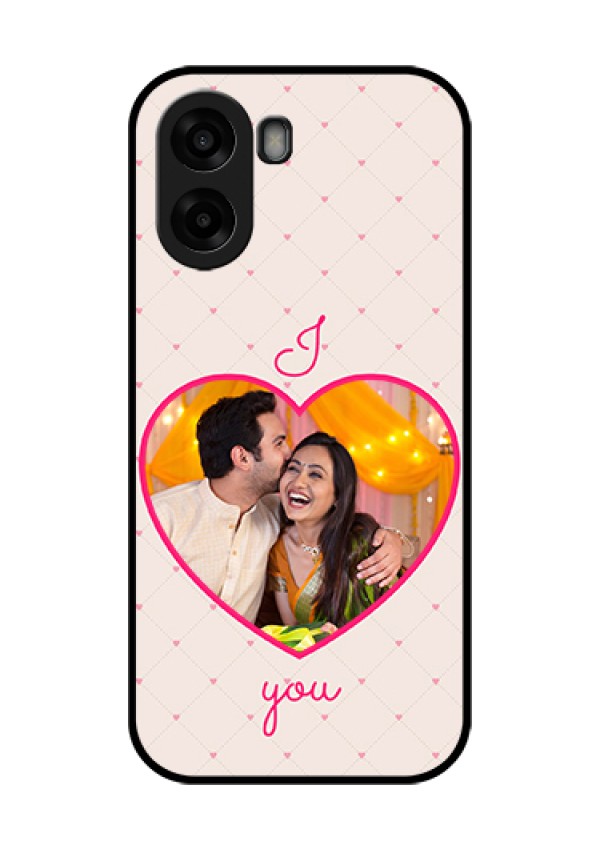 Oppo K14x 5G Custom Glass Phone Case - Heart Shape Design