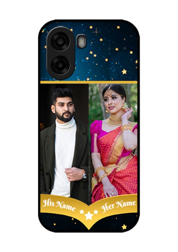 Oppo K14x 5G Custom Glass Phone Case - Galaxy Stars Backdrop Design