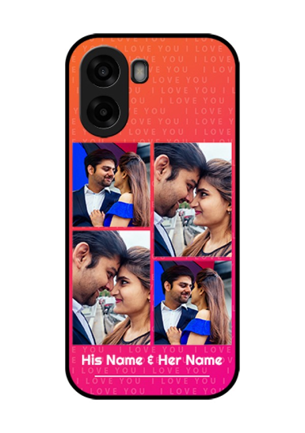 Oppo K14x 5G Custom Glass Phone Case - I Love You Pink Design
