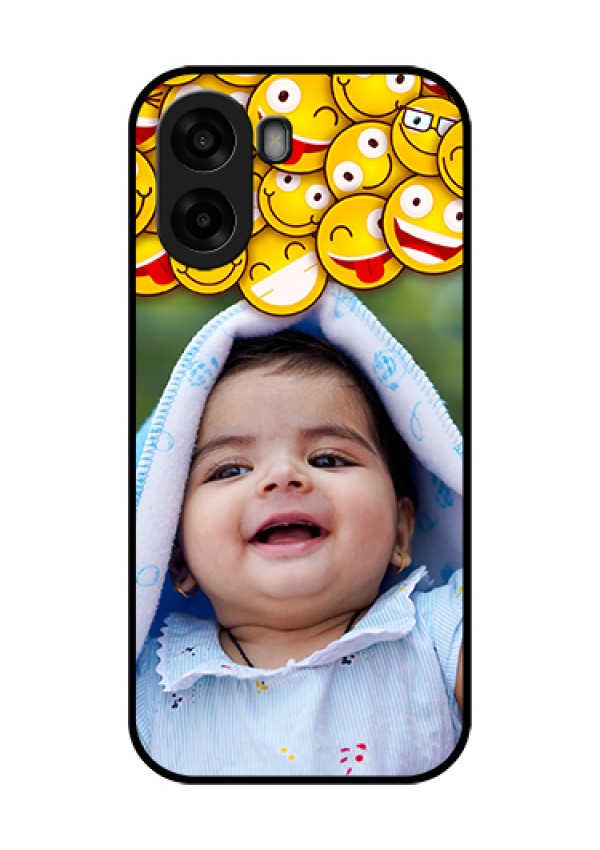 Oppo K14x 5G Custom Glass Phone Case - With Smiley Emoji Design