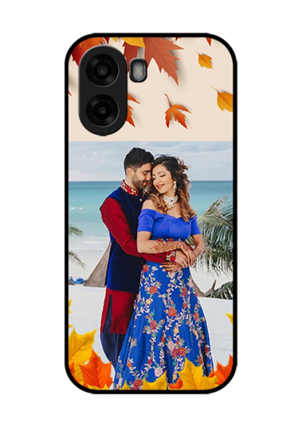 Oppo K14x 5G Custom Glass Phone Case - Autumn Maple Leaves Design