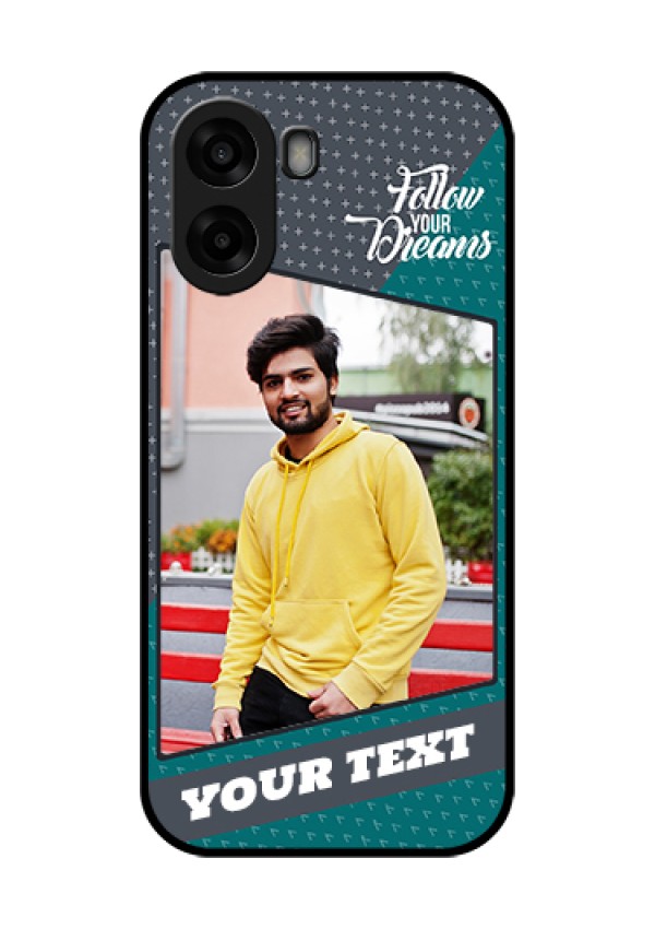 Oppo K14x 5G Custom Glass Phone Case - Background Pattern Design With Quote