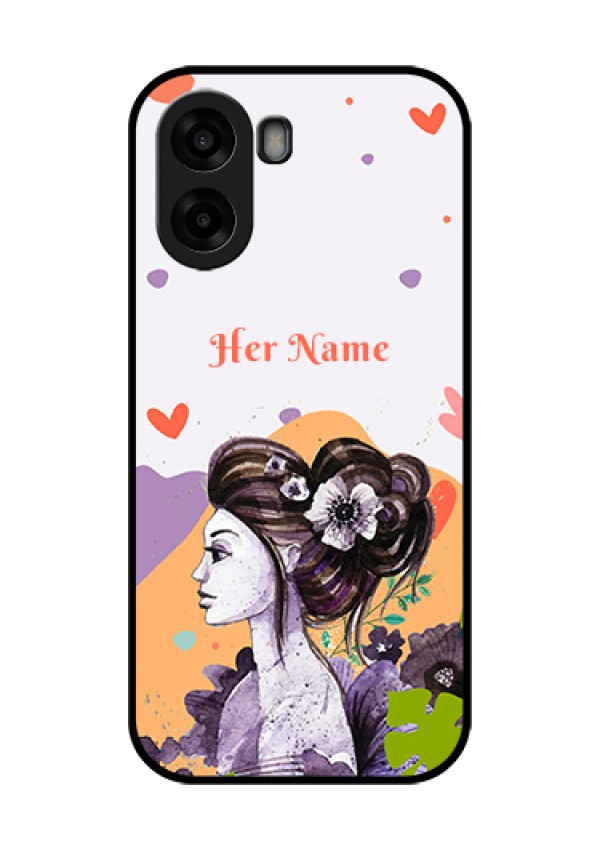 Oppo K14x 5G Custom Glass Phone Case - Woman And Nature Design