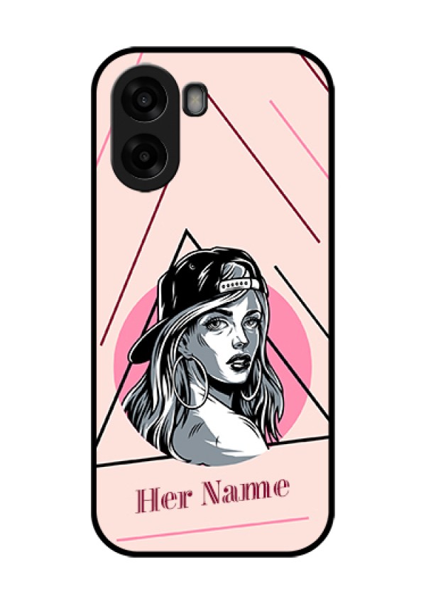 Oppo K14x 5G Custom Glass Phone Case - Rockstar Girl Design