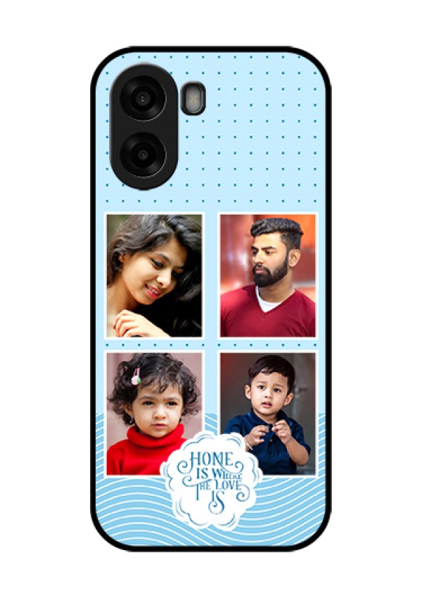 Oppo K14x 5G Custom Glass Phone Case - Cute Love Quote With 4 Pic Upload Design