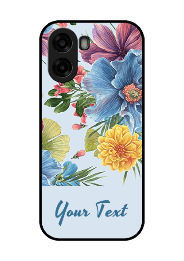 Oppo K14x 5G Custom Glass Phone Case - Stunning Watercolored Flowers Painting Design