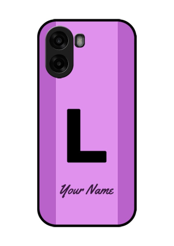 Oppo K14x 5G Custom Glass Phone Case - Tricolor Custom Text Design