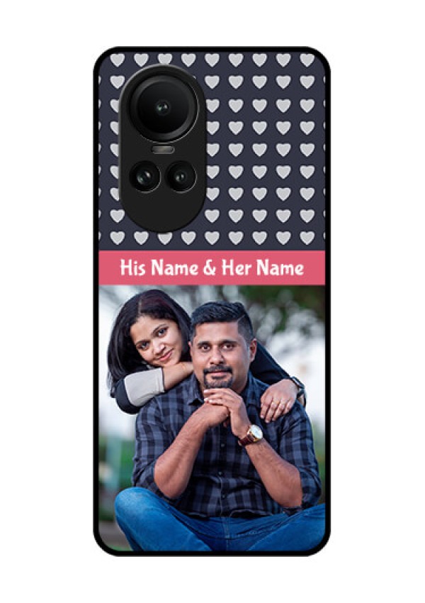 Oppo Reno 10 5G Custom Glass Mobile Case - Love Symbols Design