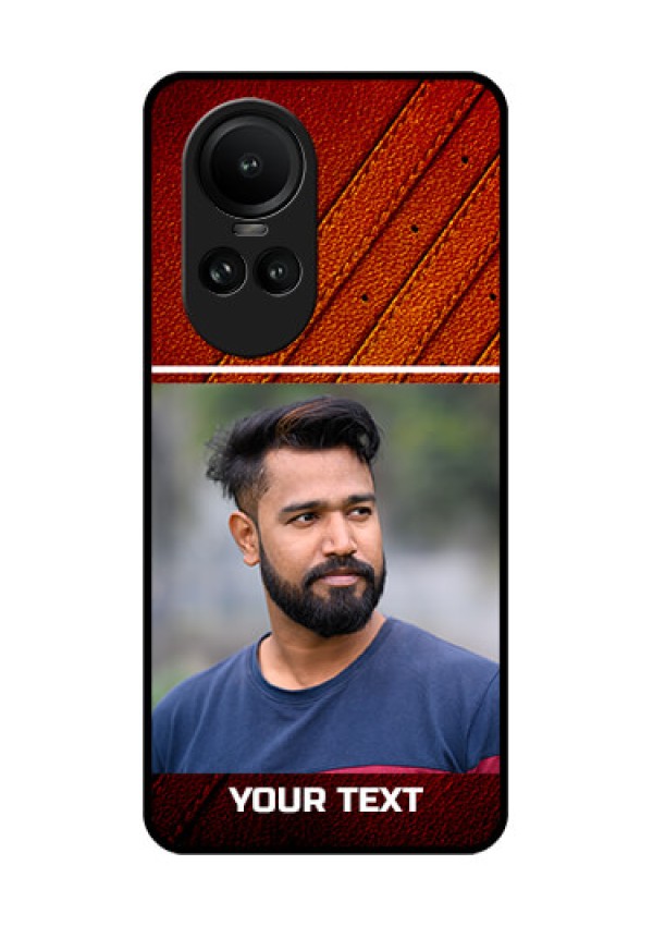 Oppo Reno 10 5G Personalized Glass Phone Case - Leather Phone Case Design