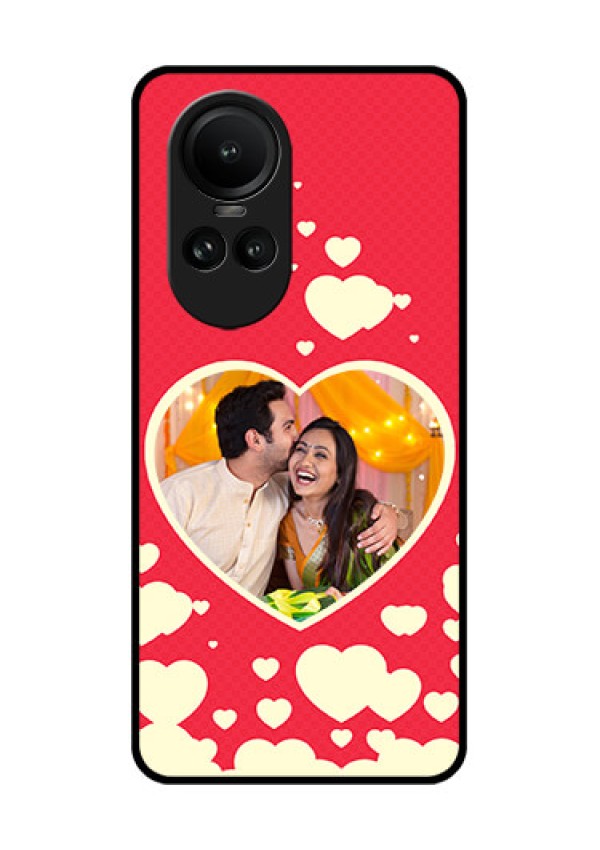 Oppo Reno 10 5G Custom Glass Mobile Case - Love Symbols Phone Cover Design