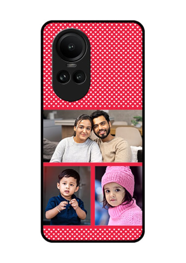 Oppo Reno 10 5G Personalized Glass Phone Case - Bulk Pic Upload Design