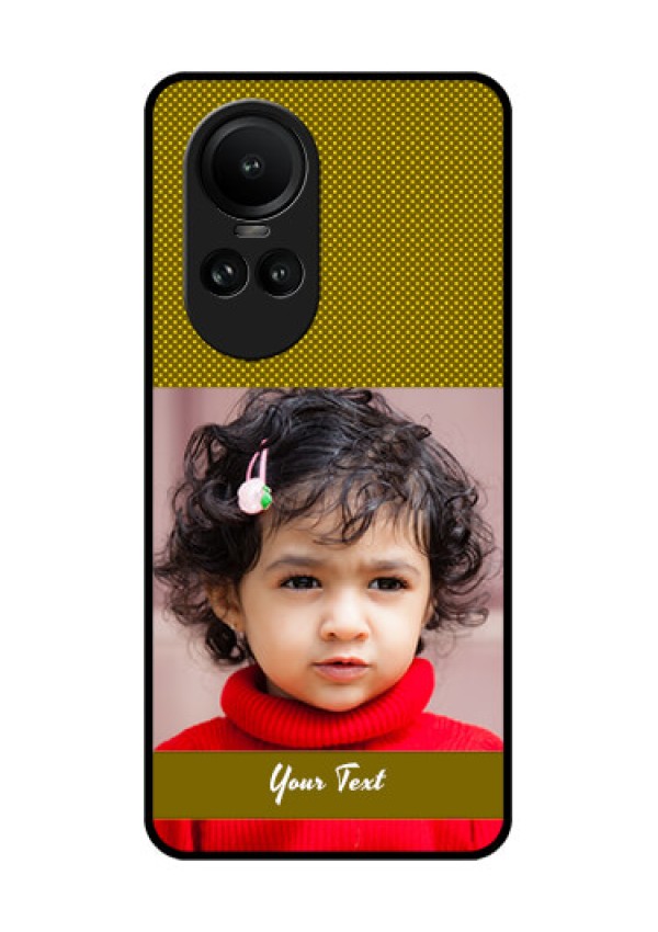 Oppo Reno 10 5G Custom Glass Phone Case - Simple Green Color Design