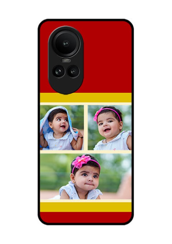 Oppo Reno 10 5G Custom Glass Mobile Case - Multiple Pic Upload Design