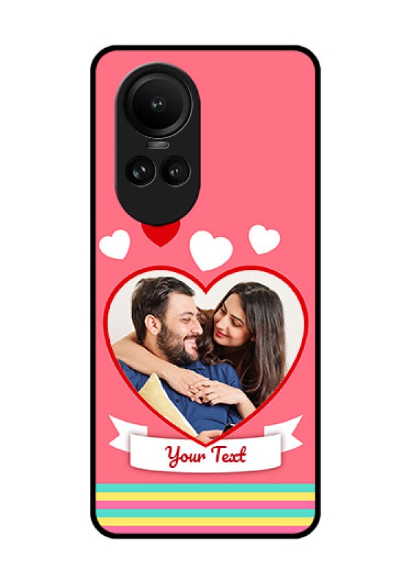Oppo Reno 10 5G Photo Printing on Glass Case - Love Doodle Design