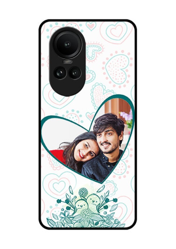 Oppo Reno 10 5G Photo Printing on Glass Case - Premium Couple Design