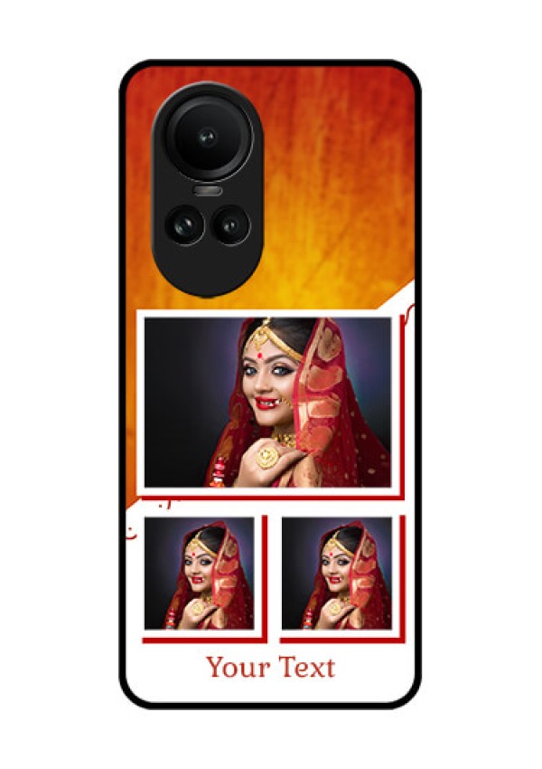 Oppo Reno 10 5G Custom Glass Phone Case - Wedding Memories Design