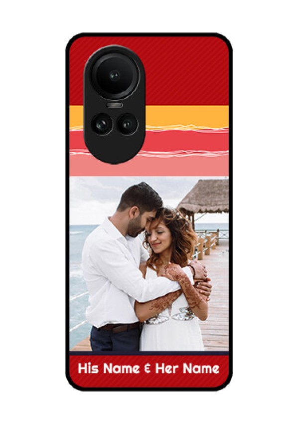 Oppo Reno 10 5G Custom Glass Mobile Case - Colorful Case Design