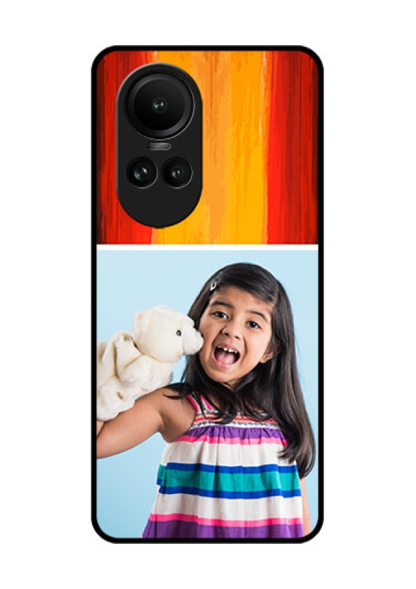 Oppo Reno 10 5G Personalized Glass Phone Case - Multi Color Design