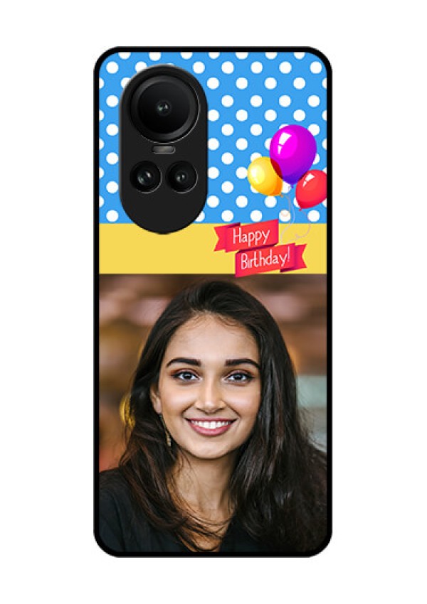 Oppo Reno 10 5G Custom Glass Mobile Case - Happy Birthday Design