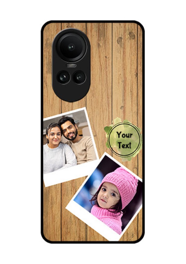 Oppo Reno 10 5G Custom Glass Phone Case - Wooden Texture Design