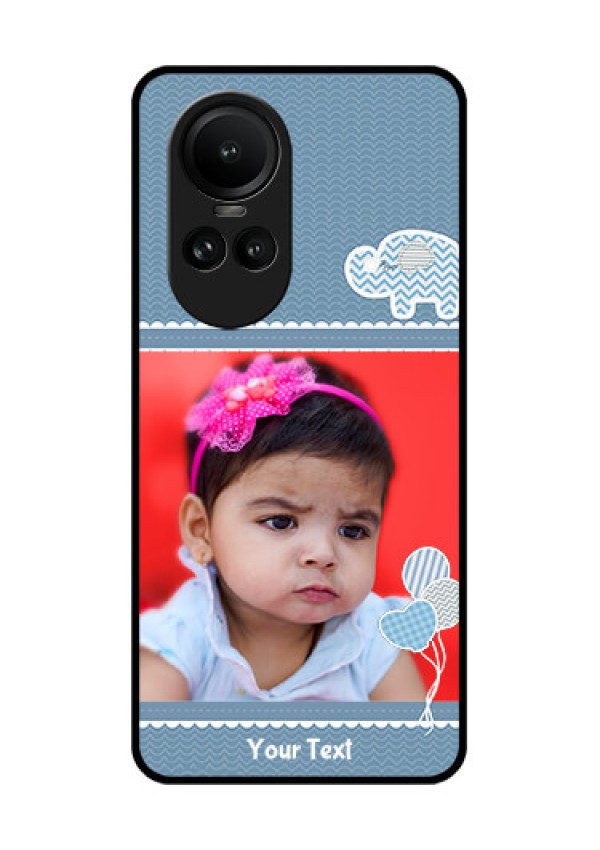 Oppo Reno 10 5G Photo Printing on Glass Case - with Kids Pattern Design