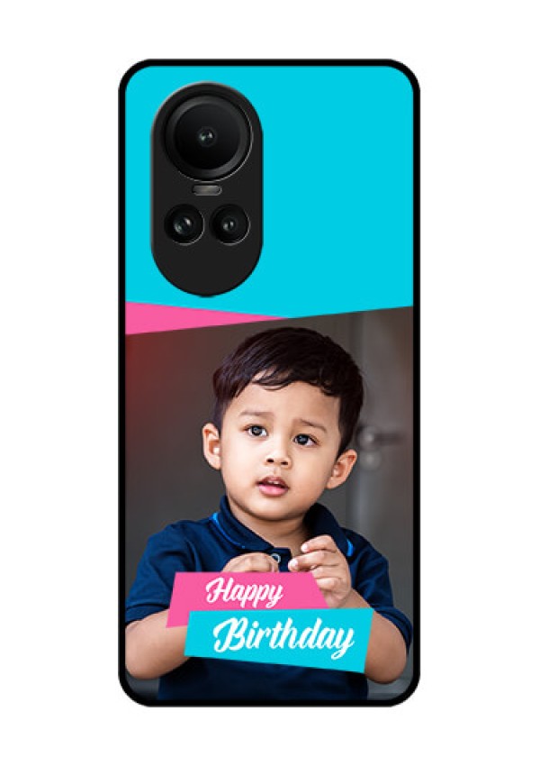 Oppo Reno 10 5G Personalized Glass Phone Case - Image Holder with 2 Color Design