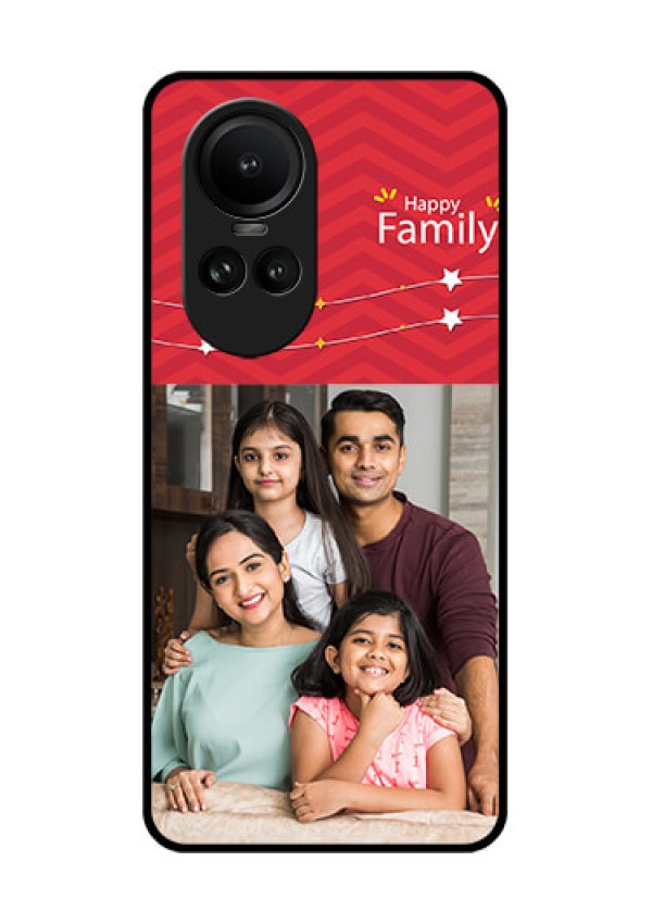 Oppo Reno 10 5G Personalized Glass Phone Case - Happy Family Design