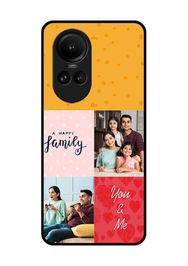 Oppo Reno 10 5G Personalized Glass Phone Case - Images with Quotes Design